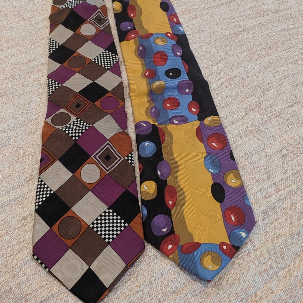 2 100% silk handmade in Italy tie Mondo Uomo